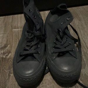 Black high top converse